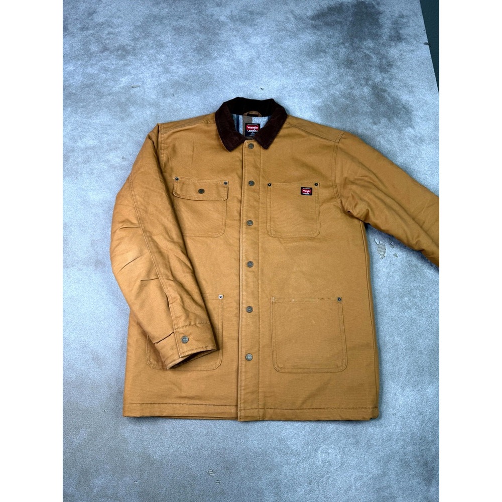 Wrangler Workwear Flex Barn Chore Coat Mens Medium Brown Warm Durable Blanket